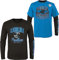 NFL Jungen Jugend 8-20 Game Day Team Color 3er-Pack T-Shirt und Langarm Combo Shirt Set, Carolina Panthers, L