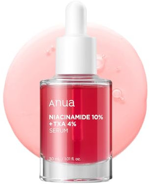 ANUA 10% Niacinamid + 4% Tranexamsäureserum, Ceramid, Hyaluronsäure, Vitamin B12, natürliche Farbe, für empfindliche Haut, koreanische Glashaut, parfümfrei (30 ml)