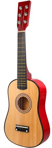 Vaguelly Petite Guitare Portable À 6 Cordes De 23 Pouces avec Médiator Jouet Musical pour Enfants Débutants (Bois) À Partir De 3 Ans