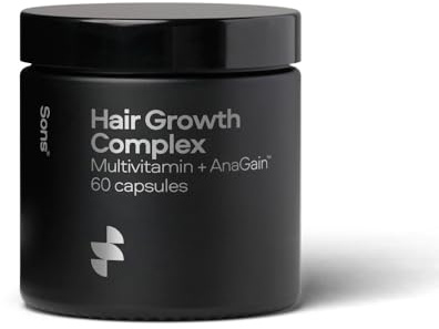 Sons Hair Growth Supplement, Multivitamins & Minerals, Hair Growth for Men | Blocks DHT, Promotes Thicker Hair, Supports Hair Growth Cycle, Supports Collagen Production, 60 Capsules, Made in Europe