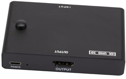 BESTonZON 3 -umschalter Video-Splitter-hub Manueller Videosplitter Videokonverter Splitter-konverter Videokamera Video-hub-ausrüstung Rechner Abs Wähler 4k