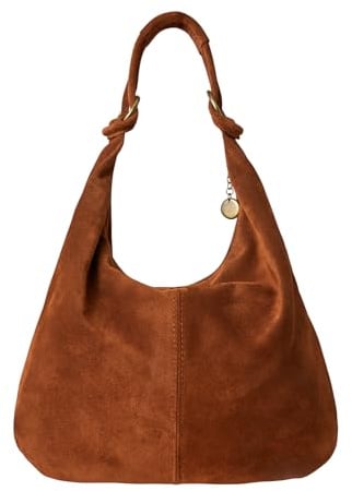 Joe Browns Damen Hobo Slouch Bag aus Italienischem Wildleder, Geknotet Handtasche