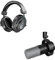 FIFINE XLR Studio Mikrofon und Over Ear Kopfhörer, USB Microphone und DJ Headphones mit 6.35&3.5mm Klinke, für Gaming Recording Podcast PS4 PS5 Xbox (K688+H8)