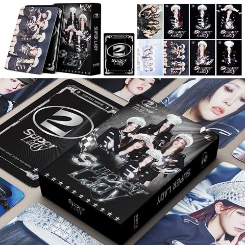 Generic Lomo-Karten-Set für GIDLE 2. Album Super Lady, Fotokarten, Merchandise-Geschenk für Mädchen und Jungen, Sammlungsdekorationen, 55-teilig