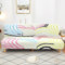 Odot Sofa Überzug, 3D Zebra Drucken Sofabezug Einstellbar, Stretch Couch Überzug Keine Armlehnen Sofaüberwurf, für Sofaschutz, Wohnzimmer, Heimdekoration Sofa Cover (Pink Schwarz,M(160-190cm))