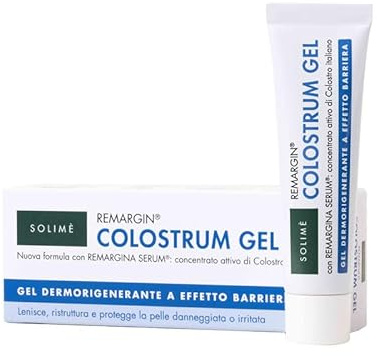Solimè - Remargin Colostrum Gel, dermorigenerierendes Gel mit Barriere-Effekt, beruhigt und schützt beschädigte und gereizte Haut - Neue Formel mit Remargina Serum - 15 ml