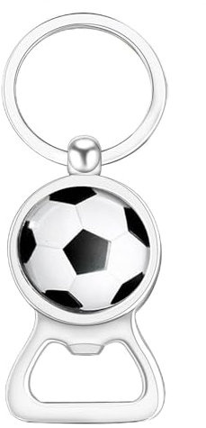 Okaywork Décapsuleur porte clef, Décapsuleur en métal Multifonctionnel Football Décapsuleur, Décapsuleur Créatif pour Bière, ouvre boite de conserve, Bouteille Créative Décapsuleur de Bière Porte-clés