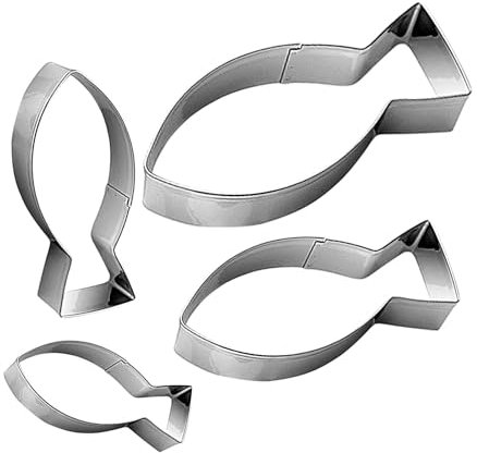 Hjatirace Fischknallbonbon-Ausstechform – Edelstahlform – Kreaturen-Cracker-Ausstecher, Keksformen für Kekse, Fisch-Ausstechformen zum Backen