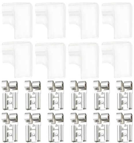 Be In Your Mind 100 Stück 6,3Mm Rechtwinklige Flachsteckhülsen Crimpklemmen mit 100 Stück PVC-Isolierhülsen Passend für Kabelgrößen von 16–22 AWG/0,5Mm² Bis 2,0Mm² für Geräteschalter