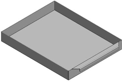 Aschekasten - Passend für Wamsler Kaminöfen inkl. Modellübersicht - Aschkasten aus verzinktem Stahlblech - feuerfest & hitzebeständig - Aschekästen Stahl [378x300x45 mm]