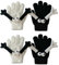 dancepandas 2 Paar Strickhandschuhe Kinder,Winter Kinder Gestrickte Handschuhe Stretch Vollfinger Warme,Magnetischer Händedruck,Geeignet für Jungen und Mädchen im Alter Von 3–10Jahren（Schwarz,Weiß）