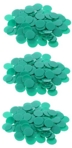 JOINPAYA 3 Sätze Bunte Bingochips Board Games Brettspiele Tabsy Brettspiel Boardgames Farbiger Bingo-chip Spielmarken Jetons Spielzählchips Kleine Bingo-chips Plastik Green 100 Stück * 3