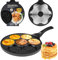 KARL HAUSMANN Poêle à Pancakes Induction 26 cm - Poele Pancakes Tout Feux - Smiley Motif - Anti-Adhésif - Idéale Enfants - 7 Moules Œufs/Poffertjes - Compatible Tous Feux - Poêle Crêpes - Pancake Pan