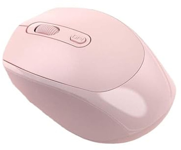 Bluetooth Maus, Kabellos, Bluetooth und 2.4 GHz Verbindung via USB-Empfänger, Wiederaufladbar, Geräuschlos, Für Windows, macOS, ChromeOS, kompatibel mit PC, Mac, Laptop, Tablets (Rosa)