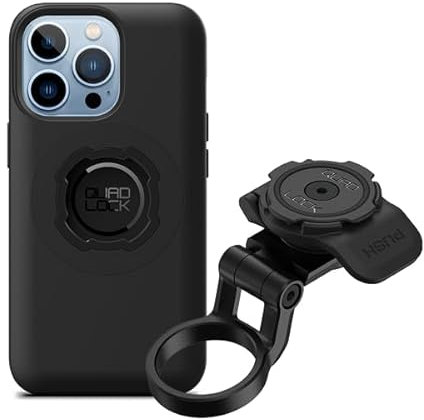 Quad Lock Stem Cap Mount (Adjustable) Bike Kit with iPhone 13 Pro MAG Case