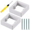 Single Socket Spacer White Electrical Box Spacers - 86-Type Pattress Box Extenders with 2 Bolts & 1 Screwdriver for Back Pattress Box Height Increase (20MM)