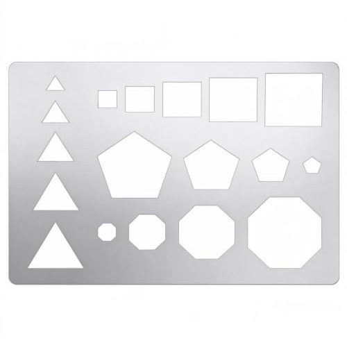 UNICRAFTALE Metallschablone Gemischten Formen Stanzformen Metall Dreieck Rund Polygon Vorlage Edelstahl Wiederverwendbar Dekorative Präge Stanzformen Zeichnung Für Heimwerker Scrapbooking Fotogravur