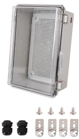 Vangoshell Waterproof Junction Box IP67, Clear Cover ABS Plastic Electrical Enclosure 300x200x130mm (11.81x7.87x5.12) – for Outdoor/Indoor DIY Projects