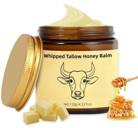 Beef Tallow Creme,Rindertalg Skincare,embryolisse creme,Bio-Grasgefütterter aufgeschlagener TalgbalsamBodycremes,Feuchtigkeitscreme für Gesicht & KöRper,Schnelle Absorption,Gentle Nourishing Body 120g