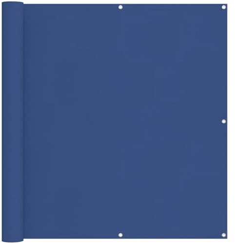 vidaXL Balkonsichtschutz Blau 110 x 1000 cm Oxford-Stoff, Balkonschattierungslösung, moderner gestreifter Schirm, UV-beständig, wasserfest, idealer Sonnenschutz für Außenbereiche
