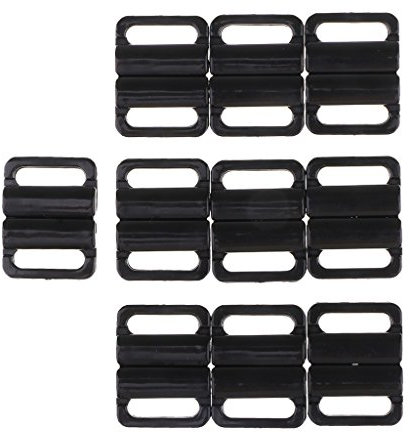 10 Paia Fermagli per Ganci Costumi da Bagno Costumi da Bagno - Nero, 25x19mm