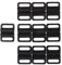 10 Paia Fermagli per Ganci Costumi da Bagno Costumi da Bagno - Nero, 25x19mm