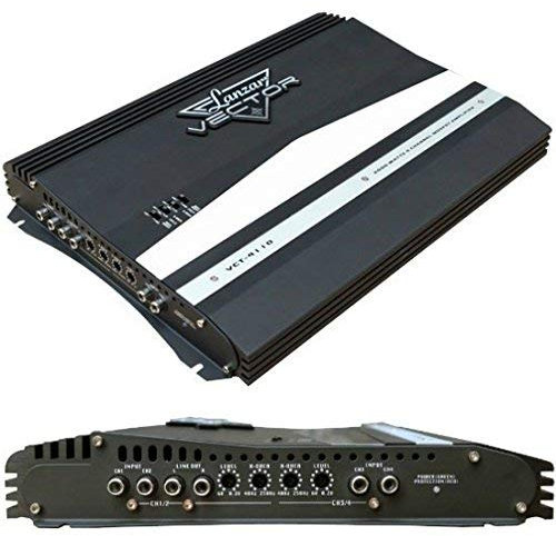 LANZAR VCT4110 VCT 4110 AMPLIFICATORE AUTO ULTRA SLIM SOLO 4,40 CM DI PROFONDITA' 4 CANALI 2000 WATT MAX PER PORTIERE SUBWOOFER CLASSE AB 4/3/2 CANALI CON BASS BOOST 0-18 DB INTEGRATO