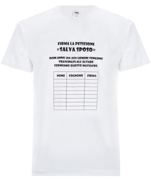 Hero Tee T-Shirt Addio al Celibato Firma la petizione - Salva Sposo - Maglia Uomo