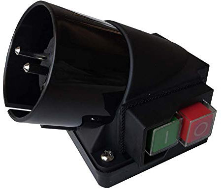 KEDU KOA5L - Interruttore a pulsante con spina europea industriale, interruttori elettromagnetici con mancanza di corrente e protezione da sovratensione 2P+E 16A 250V CE TUV IP44