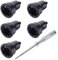 5x ABL PVC Schukokupplung (schwarz) + 1x Schraubendreher 210mm