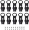 OTOTEC 10 Stück Schwarz 5# Reißverschlüss Schieber mit U-Form Stopp-Reißverschlüssen Reparatur Ersatz für Mäntel Jeans Jacken Hosen Rucksäcke 25x11mm