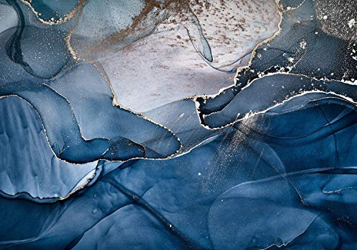 wandmotiv24 Fototapete Steinoptik Kunst Wasserfarben, XL 350 x 245 cm - 7 Teile, Wanddeko, Wandbild, Wandtapete, Stein Acryl Marmor Aquarell M6568