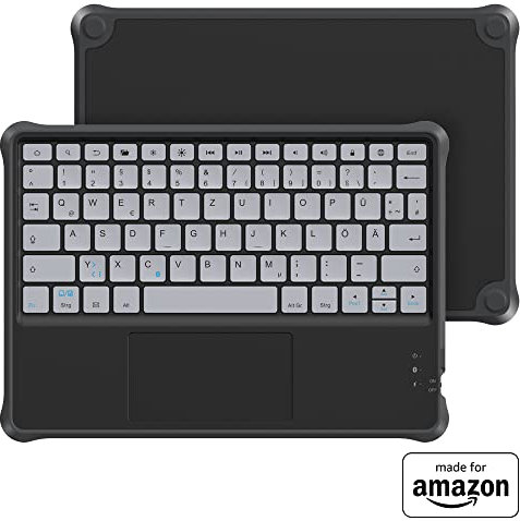 Kabellose Bluetooth-Tastatur „Made for Amazon“ für Kinder, schwarz, für Fire HD 10 Kids- und Kids Pro-Tablets