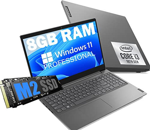 Lenovo Notebook SSD Cpu Intel Core I3 10 Gen I3-1005G1, Display Full Hd Led da 15,6 Ram 8Gb DDR4 SSD 256GB Nvme Wifi Webcam Bt Windows 11 Professional Open Office