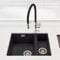 Cookology Lucca Granite Composite Kitchen Sink - 1.5 Bowl (Black)