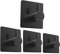 AMOTOFO Adhesive Hooks 4 Pcs Heavy Duty Wall Hooks Waterproof on Wall Hangers Waterproof Stainless Steel Sticky for Hanging Bathroom Kitchen Home No Drill Glue Needed（Black）