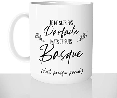 Mug-Cadeau Je Ne Suis Pas Parfaite Je Suis Basque - Tasse Idée Cadeau Original Femme Pays Basque - Noël Anniversaire