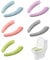 NINVVS 5 Pairs of Toilet Seat Cushions, Toilet Seat Cover Pads, Toilet Seat Cushion Stickers, Stick-on Toilet Gaskets, Household Toilet Stickers, Washable and Reusable Toilet Seat Covers, 5 Colors