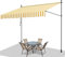 Vigevee Klemmmarkise, 300x120cm Balkonmarkise ohne Bohren mit Handkurbel Balkon, Markise Einziehbar aus Polyester,UV-beständig Wasserabweisend, Sonnenschutz, Einfache Montage,Orange und Weiß