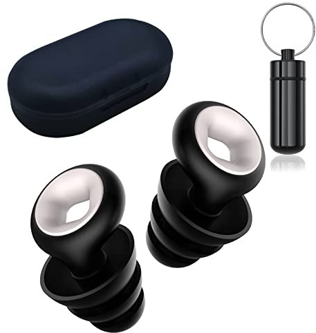 SUGERU 1 Paar ohrenstöpsel - 3 lagiges Design, 3D weich silikon gehörschutz Ohrstöpsel Zum Schlafen,wiederverwendbar & waschbar earplugs,ohrstöpsel für schlaf,flugzeug,schnarchen,Konzentration,Reisen