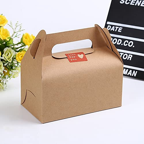 Geschenkboxen 25-Pack 6.3x3.5x3.2in Falten Kraftpapier Boxen Brautjungfern Vorschlag Box Cupcake Boxen Einfache Montage Boxen mit Deckel für Hochzeit Geburtstagsfeier Weihnachten (mit Papierfach)