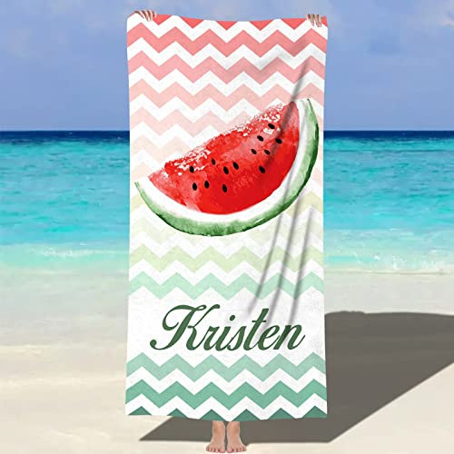 NIBESSER Strandtuch mit Namen Personalisiertes Badetuch schnell trocknendes Mikrofaser Strandtuch Personalisierte Geschenke für den Strand, Reise, Sauna