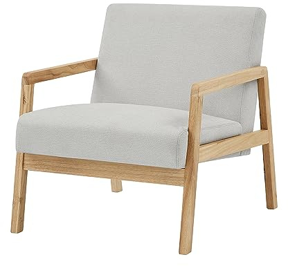 BAÏTA Sessel Bonifacio aus hellgrauem Stoff