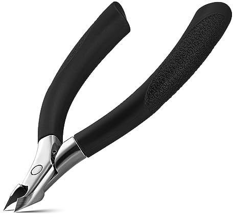 FVION Coupe Cuticule, Pince à Cuticule en Acier Inoxydable, Coupe-Cuticules Avec Lames De Précision, Ciseaux Cuticules Professionnelle Outils de Manucure Pédicure | Cuticle Nipper (Noir)