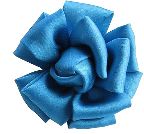 KABELIF Damen Seide Blume Brosche,Blume Ansteckblume, Blume Haarspange, Haarclip Blume, Rosen Haarnadeln Haarblume Haarblüte Haarschmuck (Blau)