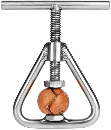 Nussknacker Nußknacker, Walnussknacker Nut Cracker aus Edelstahl mit Schraubmechanismus, Massiv Robuster Nussknacker Werkzeug für Nüsse, Pekannüsse, Walnüsse, Mandeln