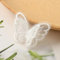 Wambere 10 Stücke Stickerei Nähen Aufbügeln Schmetterling Patch,Spitze Applikation Stickpatches Organza Lace Appliques Spitzenapplikationen Patches für Reparieren Dekorieren von Kleider,Weiß