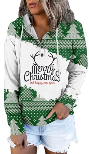 Saymany Damen Hoodie Männer Pullover Sweatshirt Damen Mit Kapuze Hoodie Mädchen Teenager Zip Hoodie Y2k Oversized Sweatshirt Damen Herbst Mode Damen Hoodie Mädchen Pullover Damen Oversize(3-Green,XXL