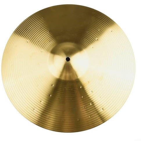 HEIBTENY Bacino in ottone, bacino a tamburo, Percussion Splash Crash Hi-Hat Jazz Drum bacino (16 pollici)