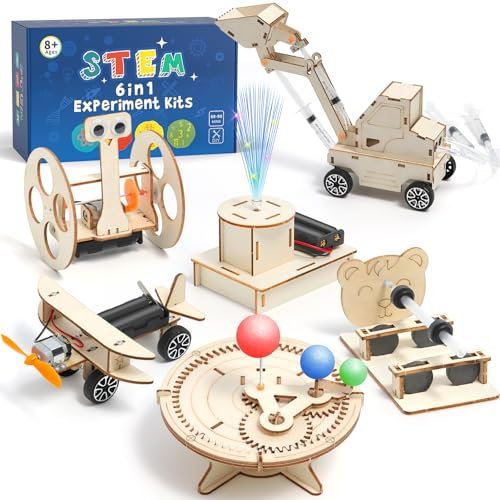 STEM Toys Age 8 9 10 11 12 13 14, Science Experiments for Kids, Science Kits for Kids, Wooden Engineering Kits Activity Toys Gifts for 8 9 10 11 12 13 14 Year Old Boys